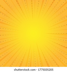 Yellow  point abstract sun vector background.