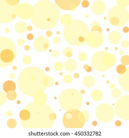 Yellow Poka Dots Abstract Background / Yellow Circle Background 