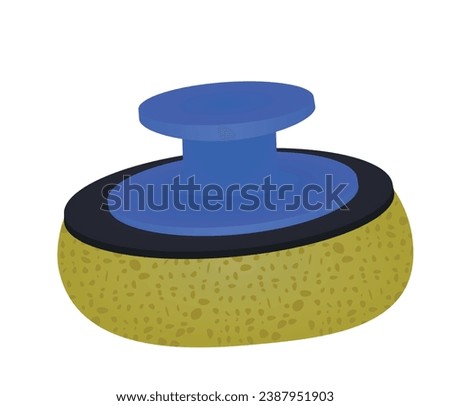 Yellow polish sponge. vector illustration