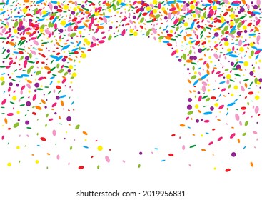 Yellow Polka Background White Vector. Element Festival Template. Surprise Illustration. Red Confetti Shrovetide Texture. Orange Event.