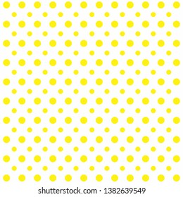 yellow polka dot background wallpaper - vector