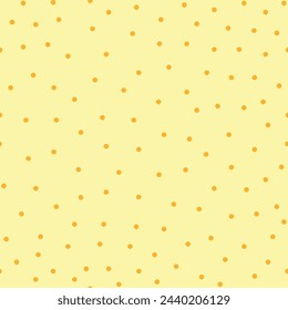 Yellow polka dots, seamless pattern.	
