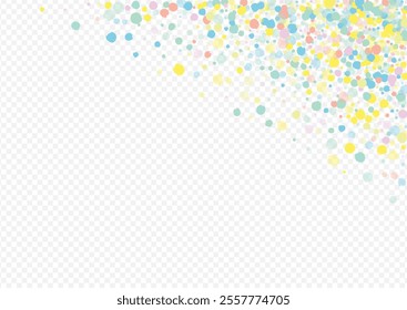 Yellow Polka Happy Transparent Background. Decoration Shine Card. Invitation Splash Design. Color Dot Independence Wallpaper.
