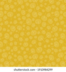 Yellow pollen pattern background for textile design