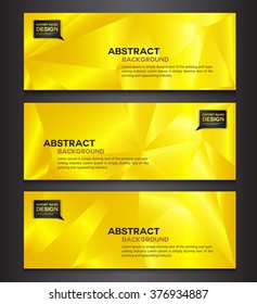 yellow polygon banner with Abstract banner yellow banner vector illustration, banner template,Abstract geometric triangular banners,banners collection