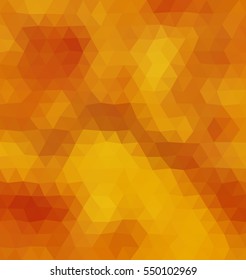 Yellow polygonal illustration with triangle. Geometric background.