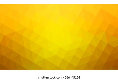 Yellow polygonal illustration, which consist of triangles. Geometric background in Origami style with gradient. Triangular design for your business.