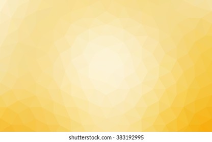 Yellow polygonal illustration, which consist of triangles. Geometric background in Origami style with gradient. Triangular design for your business.