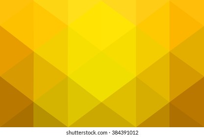 Yellow polygonal illustration, which consist of triangles. Geometric background in Origami style with gradient. Triangular design for your business.