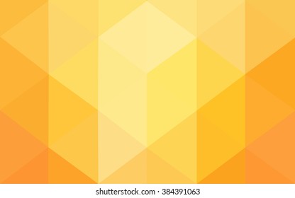 Yellow polygonal illustration, which consist of triangles. Geometric background in Origami style with gradient. Triangular design for your business.