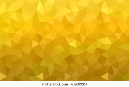 Yellow polygonal illustration, which consist of triangles. Geometric background in Origami style with gradient. Triangular design for your business.