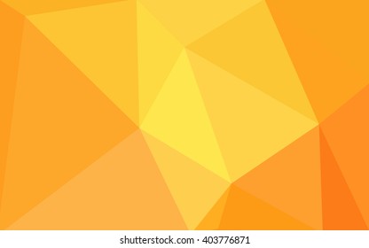 Yellow polygonal illustration, which consist of triangles. Geometric background in Origami style with gradient. Triangular design for your business.