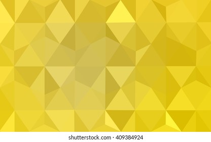 Yellow polygonal illustration, which consist of triangles. Geometric background in Origami style with gradient. Triangular design for your business.