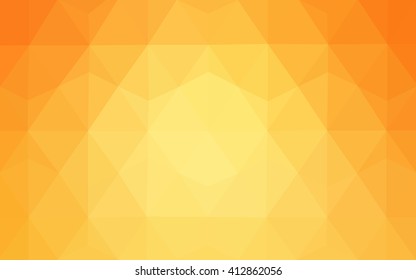 Yellow polygonal illustration, which consist of triangles. Geometric background in Origami style with gradient. Triangular design for your business.