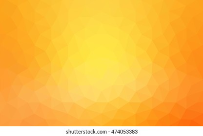 Yellow polygonal illustration, which consist of triangles. Geometric background in Origami style with gradient. Triangular design for your business.