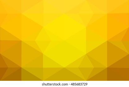 Yellow polygonal illustration, which consist of triangles. Geometric background in Origami style with gradient. Triangular design for your business.