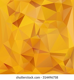 Yellow Polygonal Mosaic Background, Creative Design Templates