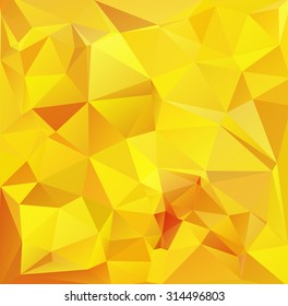 Yellow Polygonal Mosaic Background, Creative Design Templates