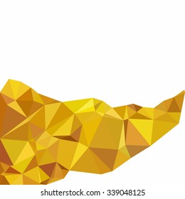 Yellow Polygonal Mosaic Background, Creative Design Templates