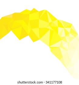 Yellow Polygonal Mosaic Background, Creative Design Templates
