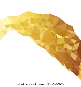 Yellow Polygonal Mosaic Background, Creative Design Templates