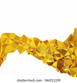 Yellow Polygonal Mosaic Background, Creative Design Templates