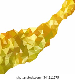 Yellow Polygonal Mosaic Background, Creative Design Templates