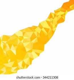 Yellow Polygonal Mosaic Background, Creative Design Templates