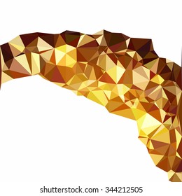 Yellow Polygonal Mosaic Background, Creative Design Templates