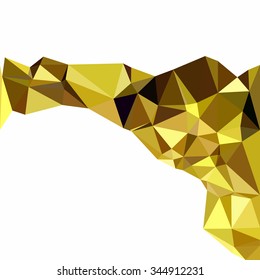 Yellow Polygonal Mosaic Background, Creative Design Templates
