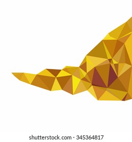 Yellow Polygonal Mosaic Background, Creative Design Templates