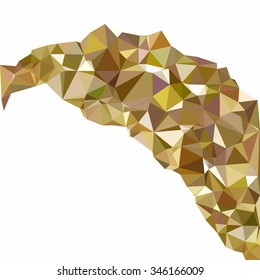 Yellow Polygonal Mosaic Background, Creative Design Templates