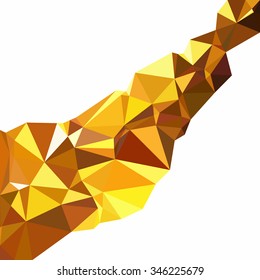 Yellow Polygonal Mosaic Background, Creative Design Templates