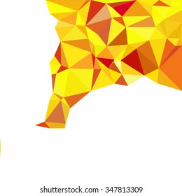 Yellow Polygonal Mosaic Background, Creative Design Templates