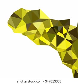 Yellow Polygonal Mosaic Background, Creative Design Templates