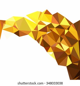 Yellow Polygonal Mosaic Background, Creative Design Templates