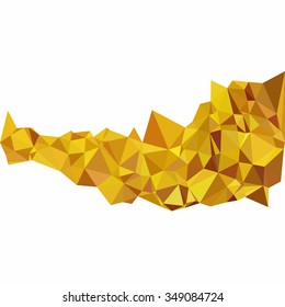 Yellow Polygonal Mosaic Background, Creative Design Templates