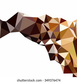 Yellow Polygonal Mosaic Background, Creative Design Templates