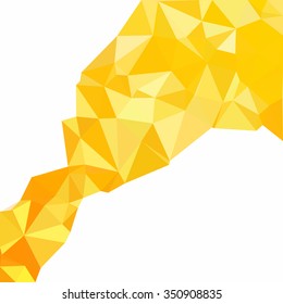 Yellow Polygonal Mosaic Background, Creative Design Templates
