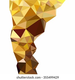 Yellow Polygonal Mosaic Background, Creative Design Templates