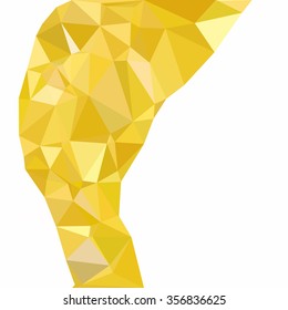 Yellow Polygonal Mosaic Background, Creative Design Templates