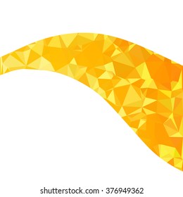 Yellow Polygonal Mosaic Background, Creative Design Templates