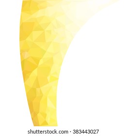 Yellow Polygonal Mosaic Background, Creative Design Templates