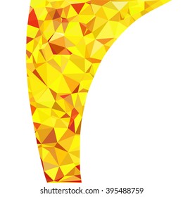 Yellow Polygonal Mosaic Background, Creative Design Templates