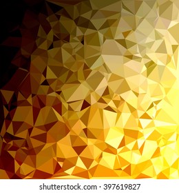Yellow Polygonal Mosaic Background, Creative Design Templates