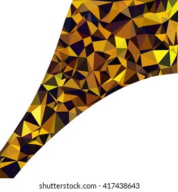 Yellow Polygonal Mosaic Background, Creative Design Templates