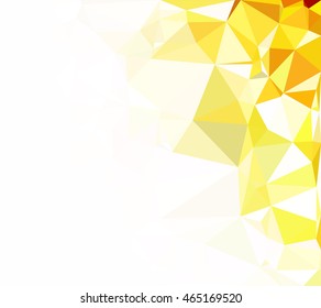 Yellow Polygonal Mosaic Background, Creative Design Templates