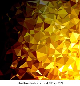 Yellow Polygonal Mosaic Background, Creative Design Templates