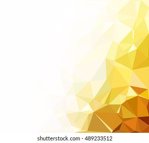 Yellow Polygonal Mosaic Background, Creative Design Templates