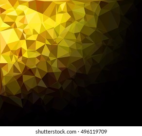 Yellow Polygonal Mosaic Background, Creative Design Templates